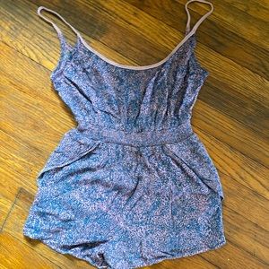 Ecote purple/lavender with pink accents romper